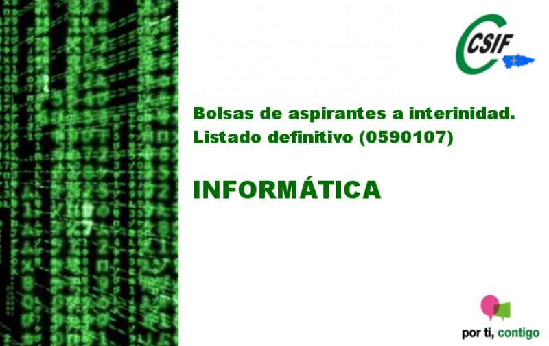 Csif Bolsa De Aspirantes A Interinidad Informatica Listado