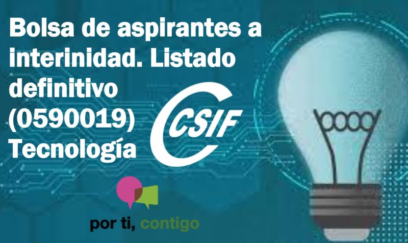 CSIF Bolsa De Aspirantes A Interinidad Listado Definitivo 0590019