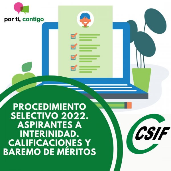 CSIF Procedimiento Selectivo 2022 Aspirantes A Interinidad