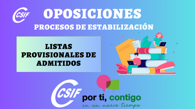 CSIF LISTAS PROVISIONALES Proceso selectivo de estabilización por