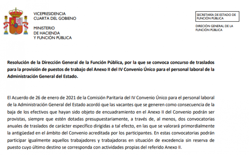 CSIF CSIF informa de la resolución de la Dirección General de la