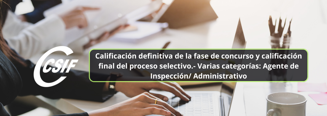 Csif Calificación Definitiva De La Fase De Concurso Y Calificación Final Del Proceso Selectivo 7460