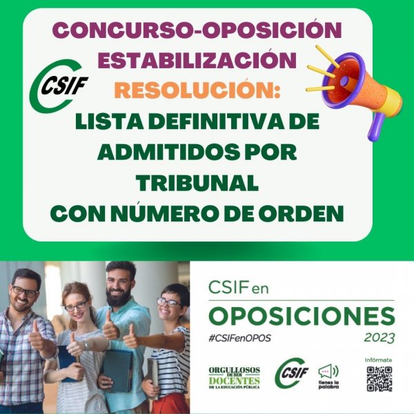 CSIF | Procedimiento Selectivo Estabilización. Concurso-oposición ...