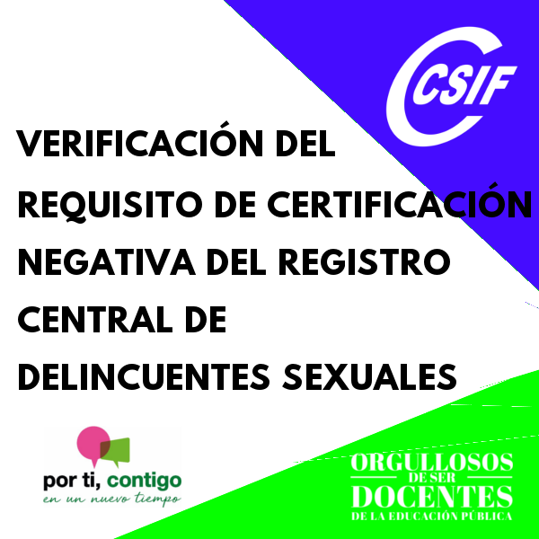 Csif Verificación Del Requisito De Certificación Negativa Del Registro Central De Delincuentes 6261