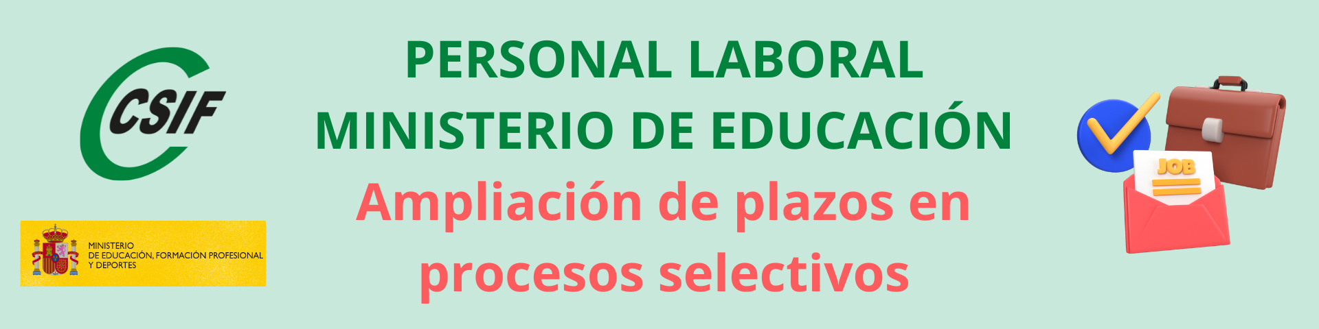 Csif Oposiciones Personal Laboral Ministerio De EducaciÓn Ampliación