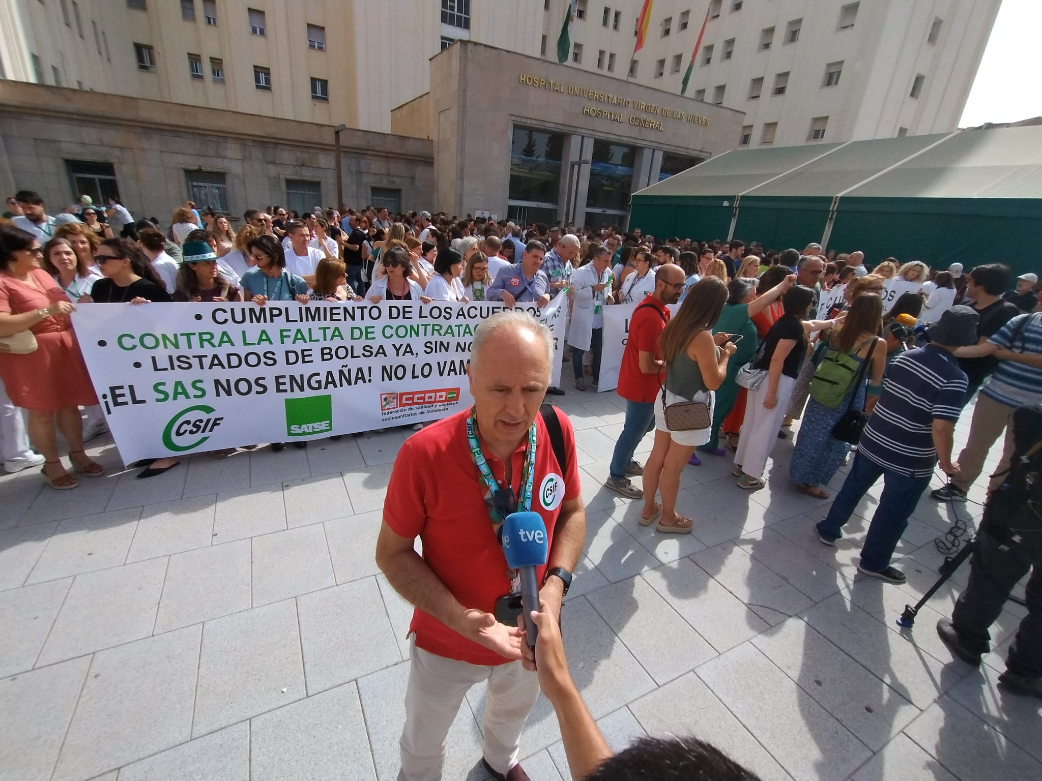 Protesta jornada huelga SAS Victorino Girela