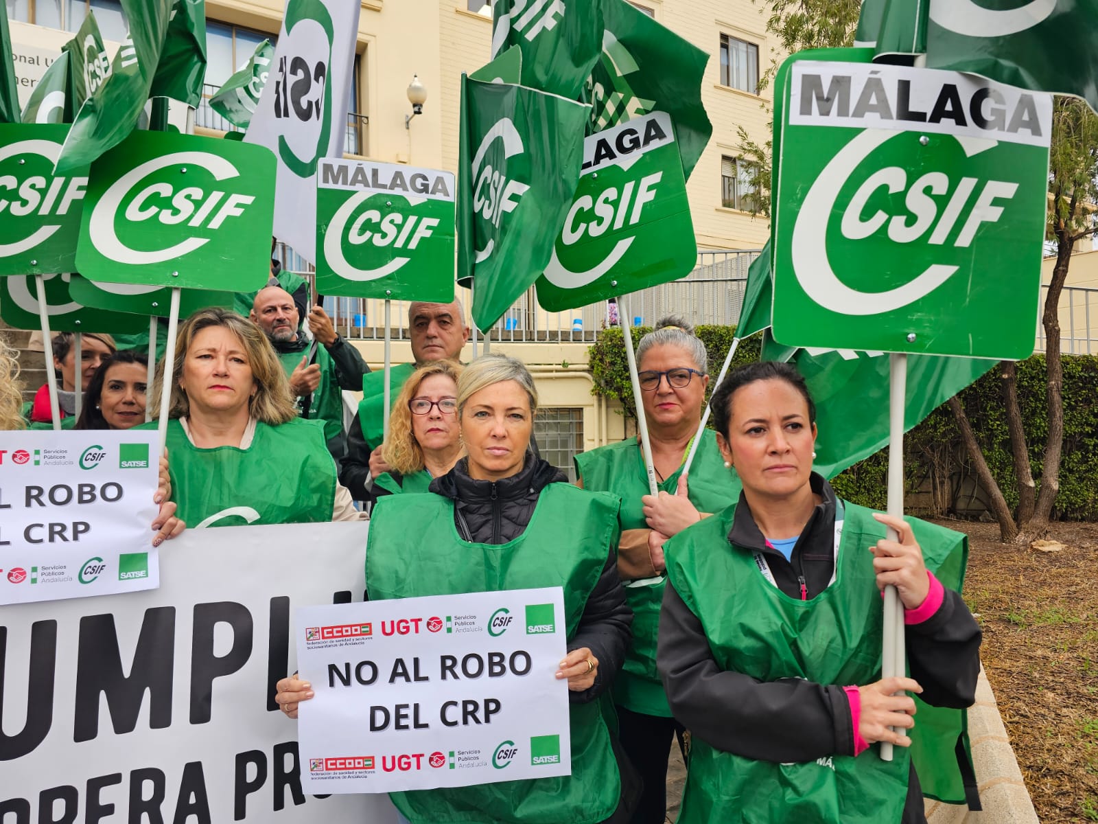 Concentración en el Hospital regional de Málaga