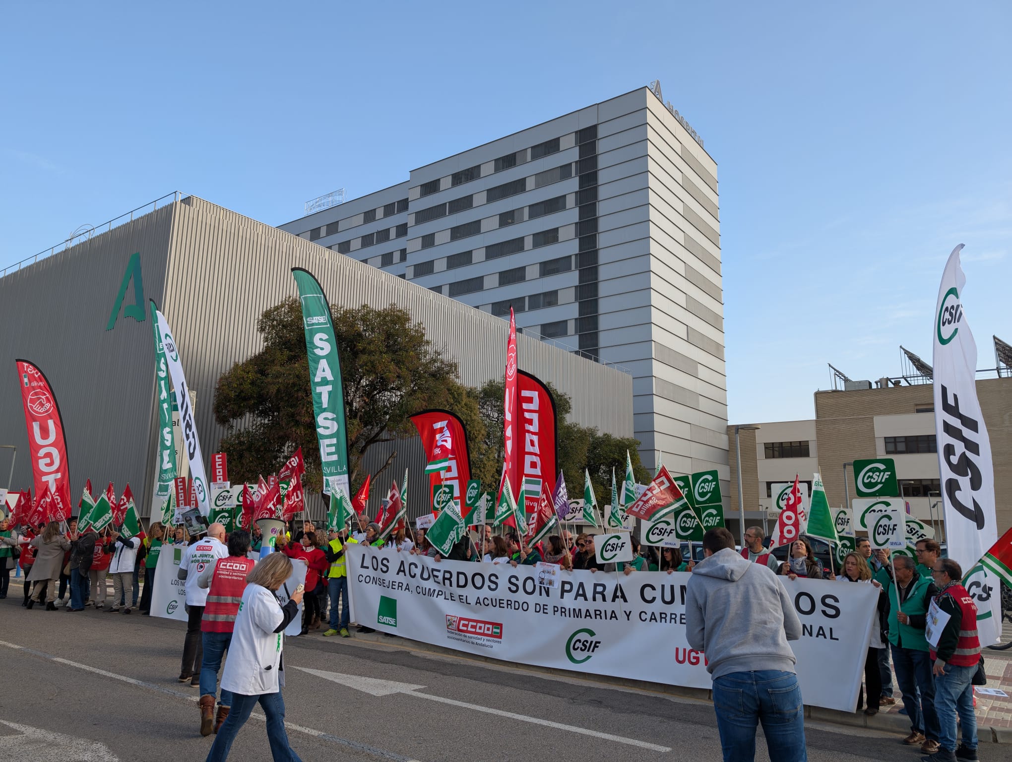 Manifestación en el Distrito Sanitario (Sevilla)