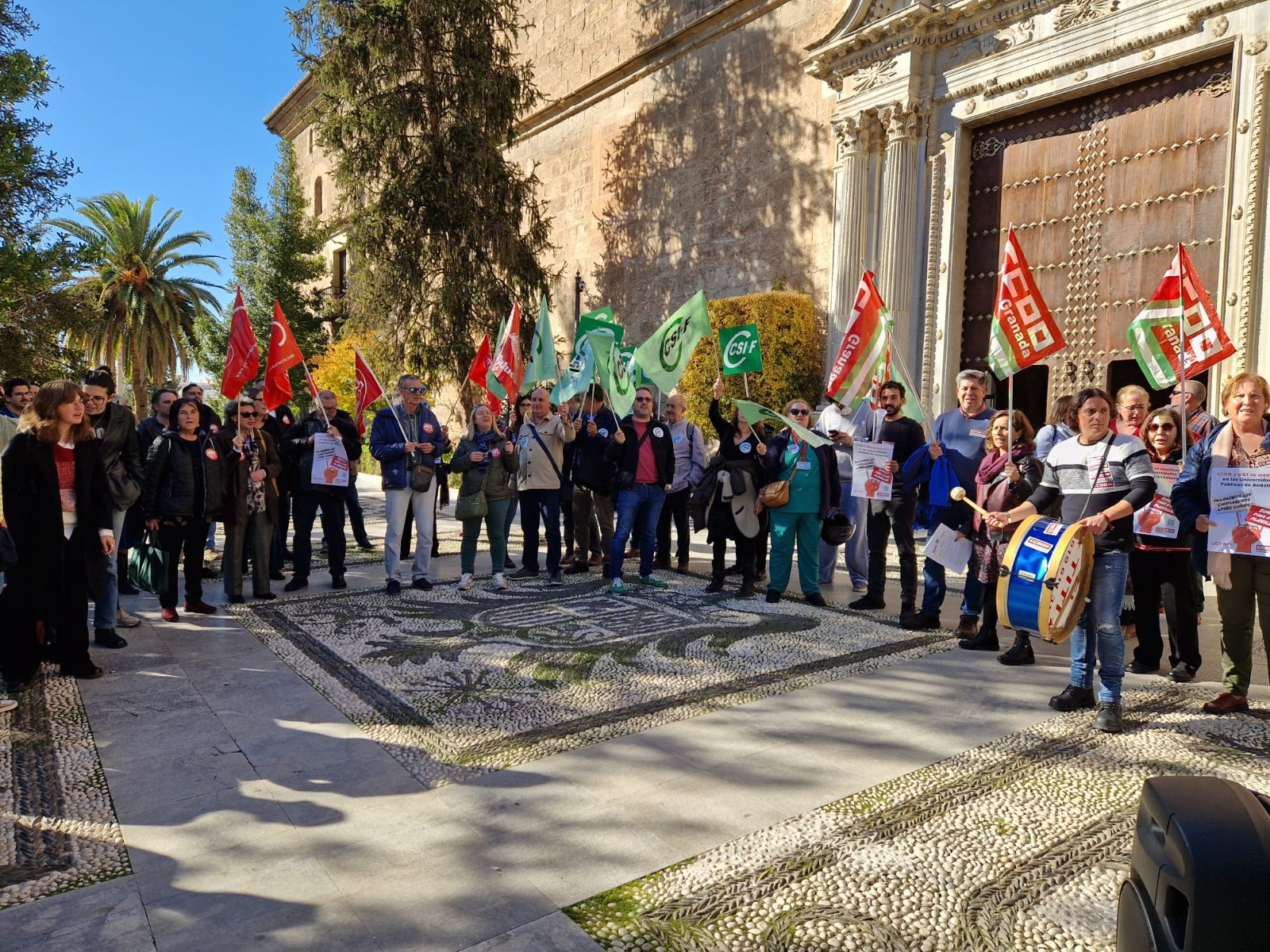 Protesta en la Universidad de  Granada