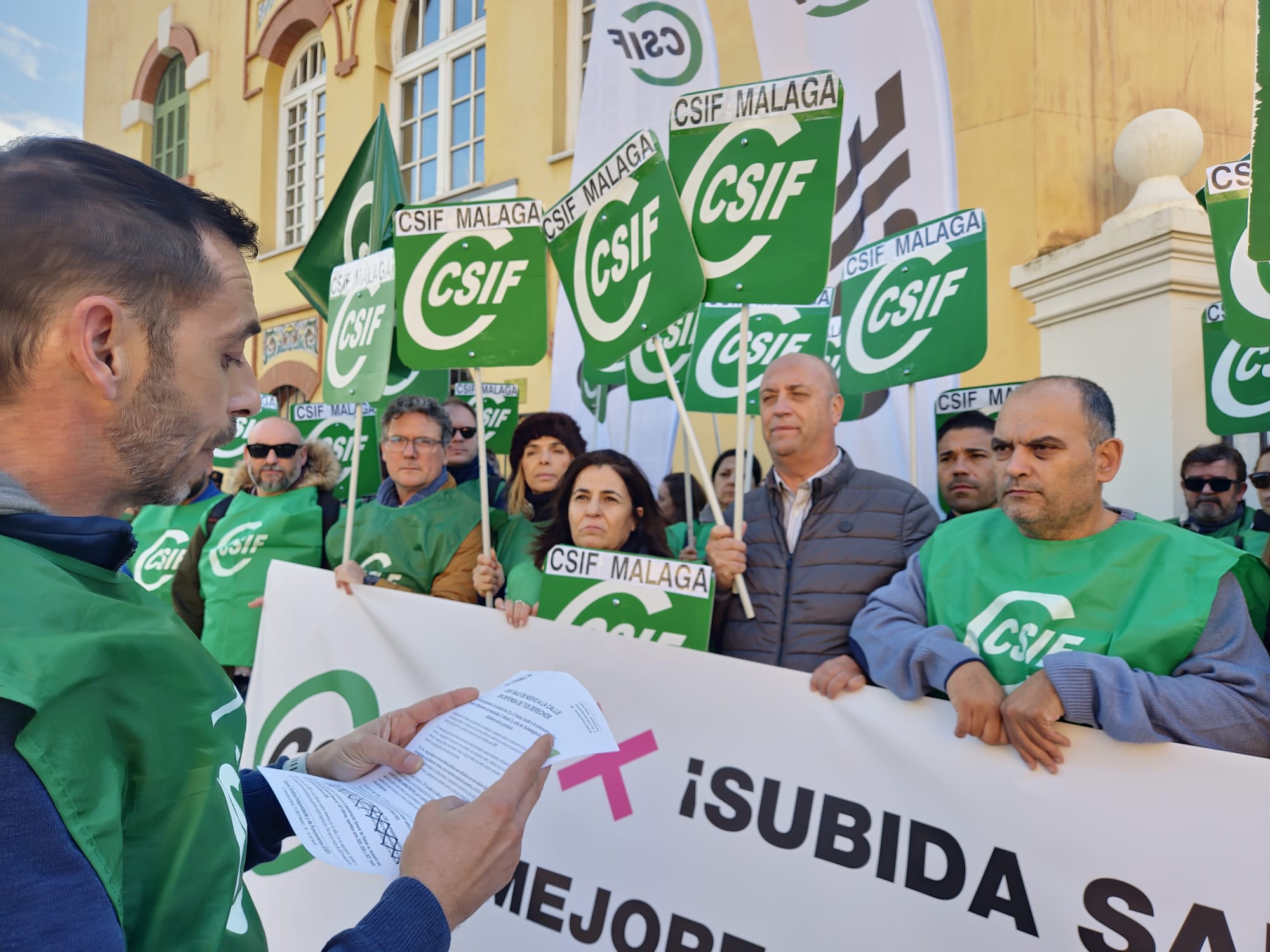 Concentración de CSIF en Málaga