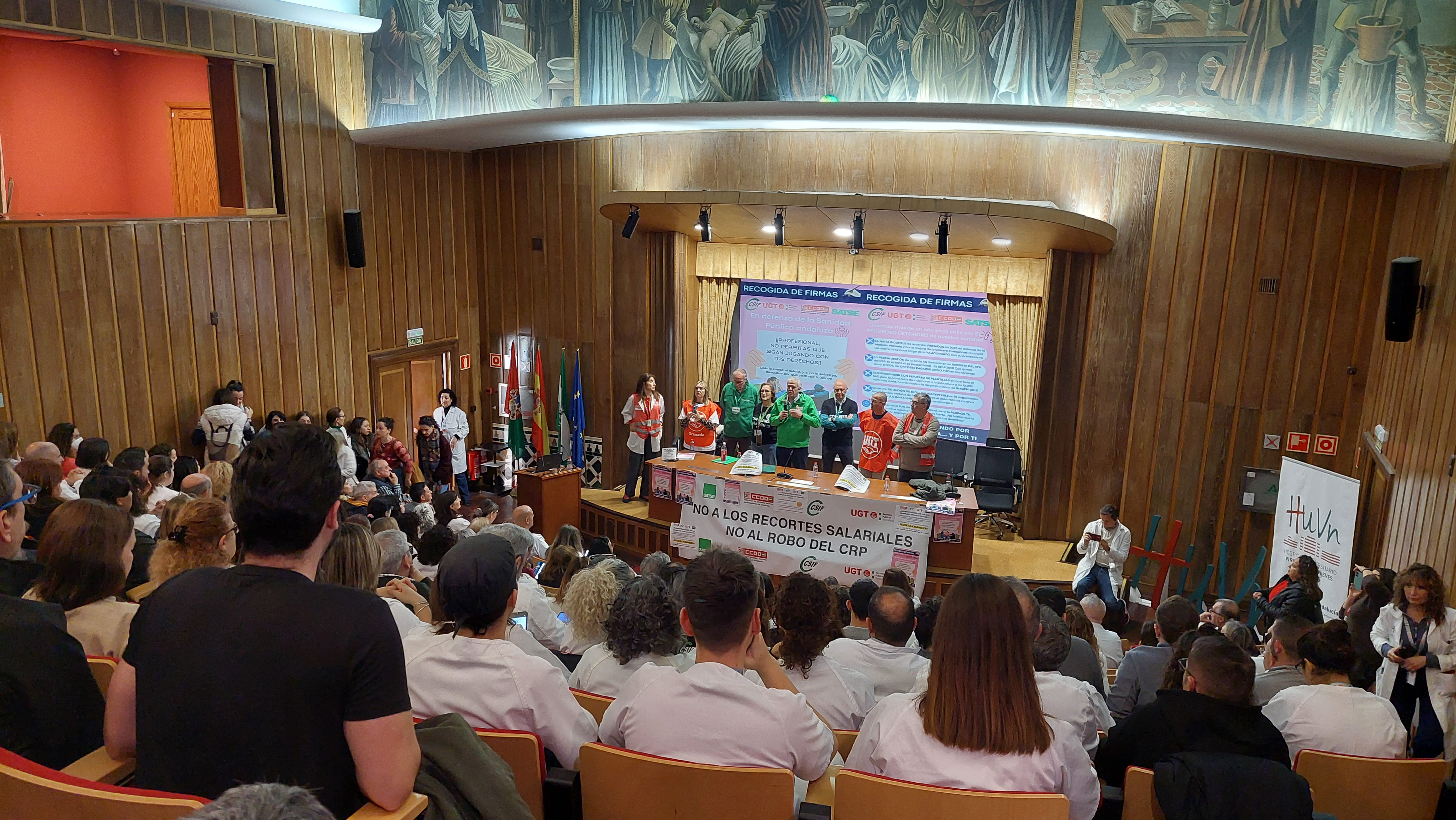 Jornada de asamblea y encierro en el hospital Virgen de las Nieves 2025/02/05