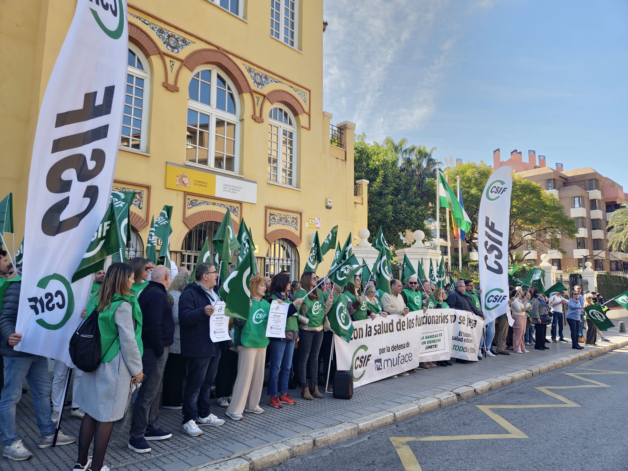 Concentración de CSIF en Málaga