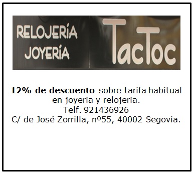 12% de descuento sobre tarifa habitual en joyería y relojería