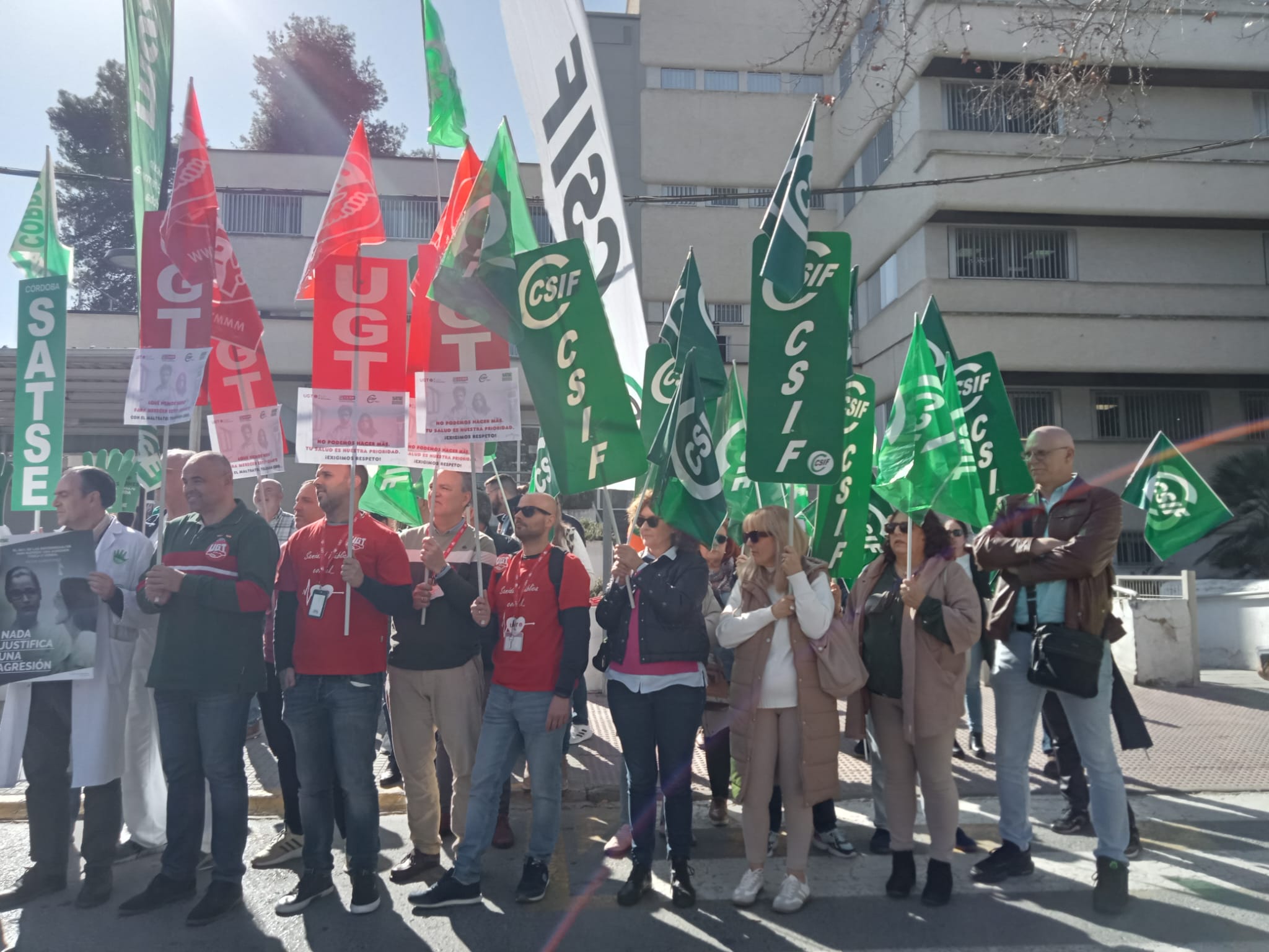 Concentración de los sindicatos en Córdoba